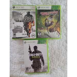Call of duty MW3, Battlefield Bad Company 2, Earth Defense Force Insect Armag.